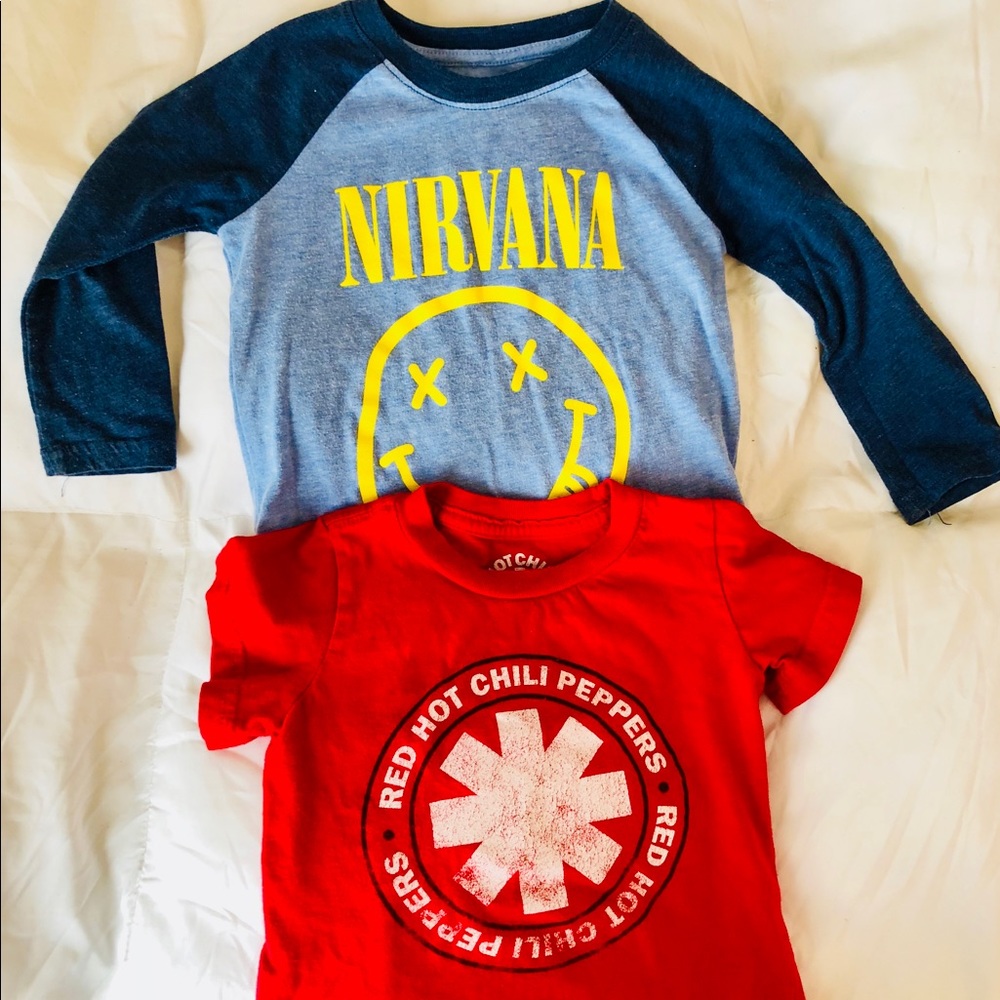 Two rock band shirts - size 18 months